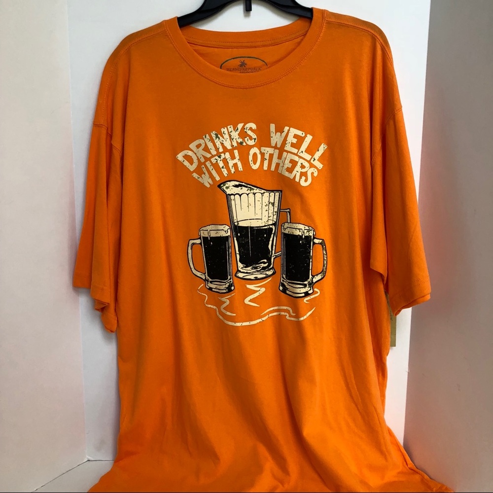 🇺🇸 Island Republic Orange T-Shirt, Sz XXL